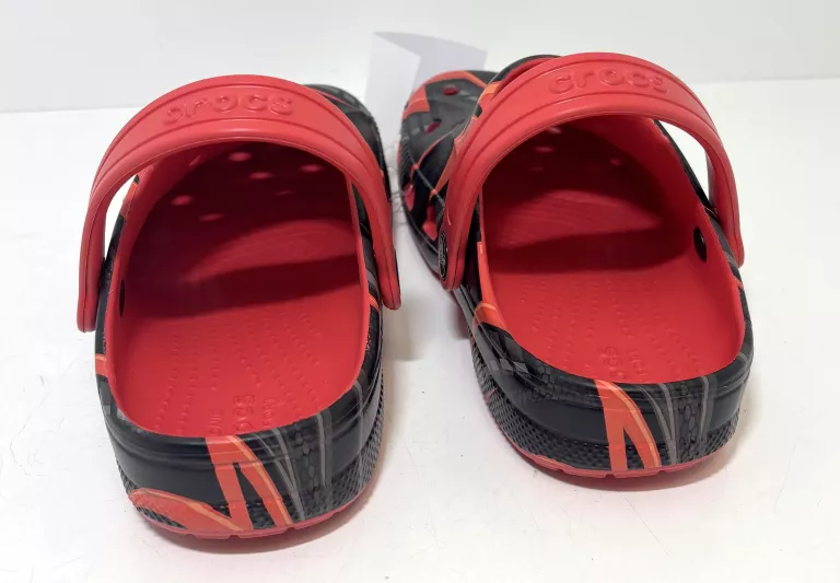 KLAPKI DZIECIĘCE CROCS CZARNO CZERWONE