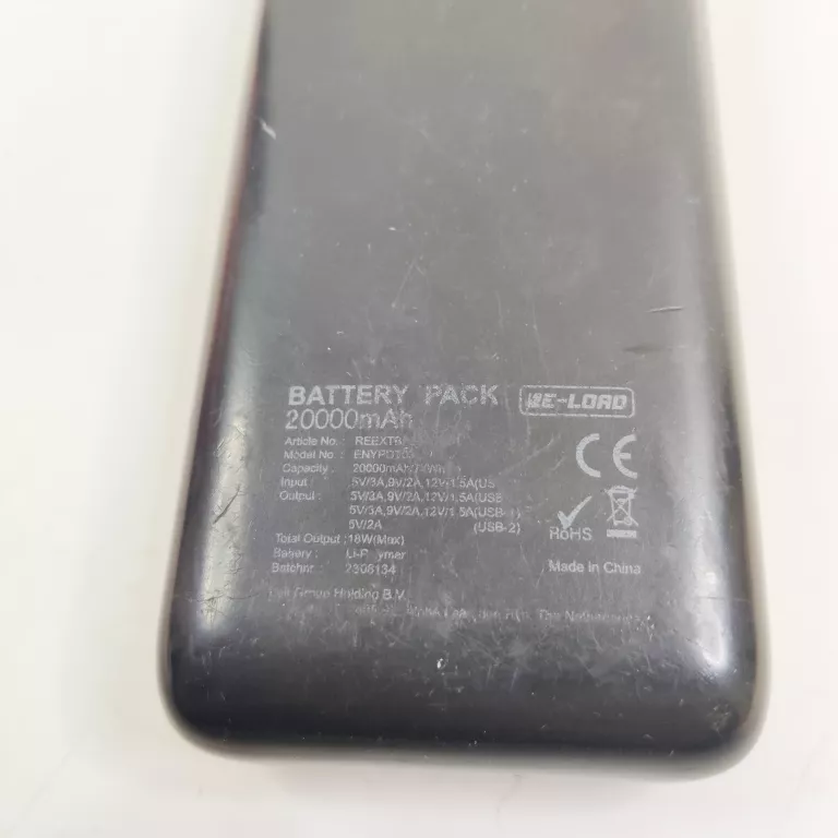 POWERBANK RE-LOAD 20000 MAH CZARNY