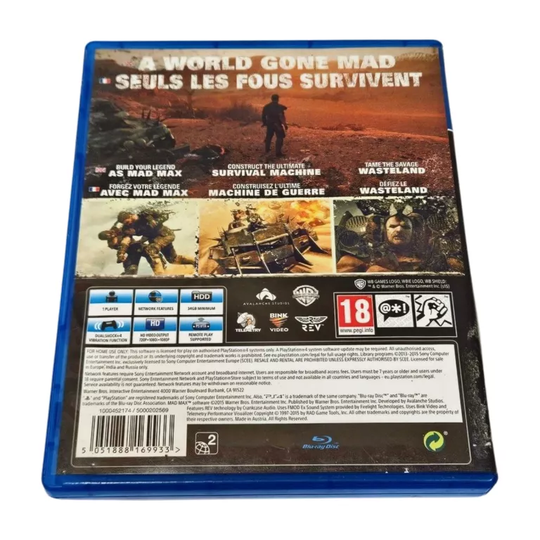 GRA PS4 MAD MAX
