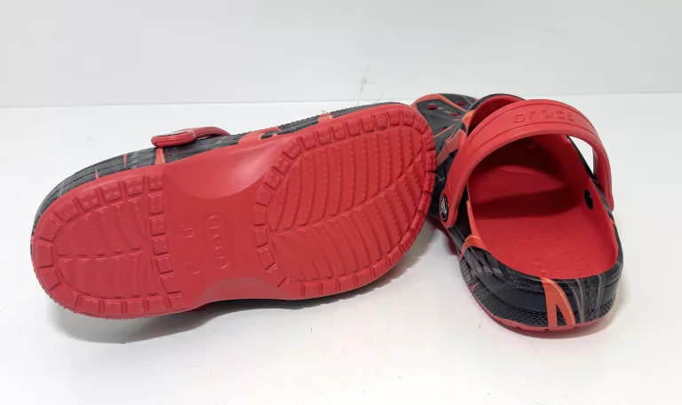 KLAPKI DZIECIĘCE CROCS CZARNO CZERWONE