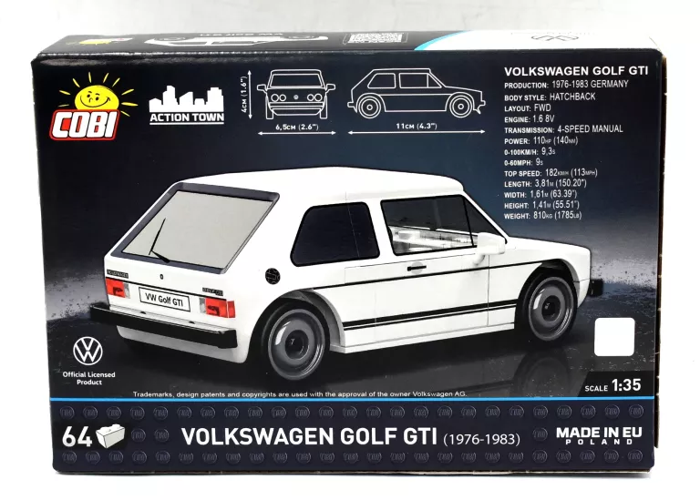 KLOCKI COBI 24614 VOLKSWAGEN GOLF GTI (1976-1983)