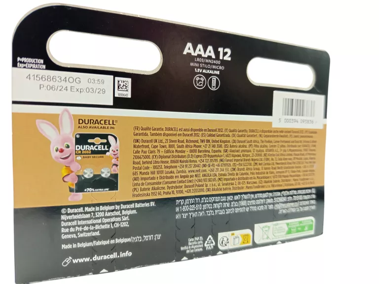 BATERIA AAA12 DURACELL