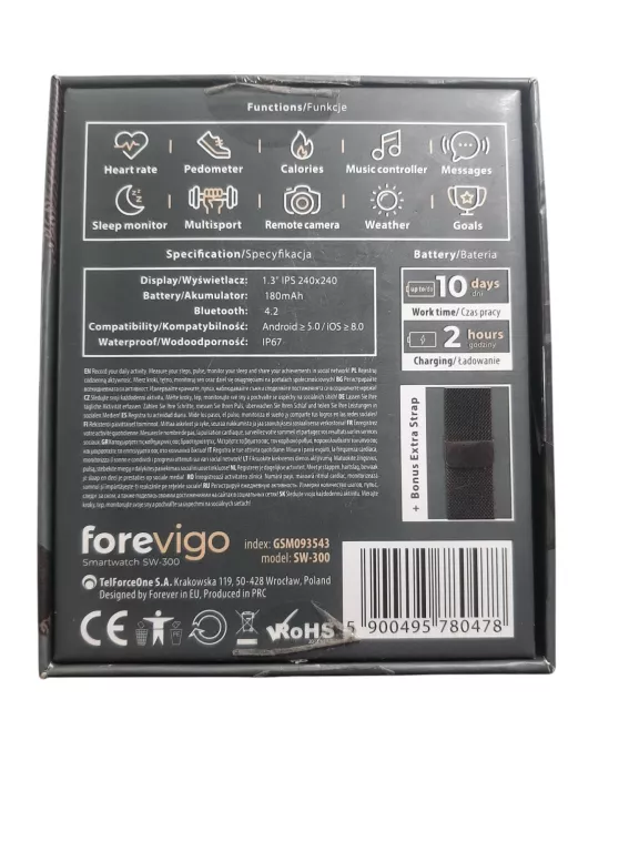 SMARTWATCH FOREVER SW 300/PUDEŁKO