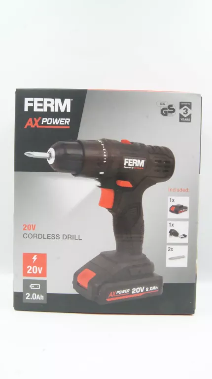 WKRĘTARKA AKUMULATOROWA FERM 20V KOMPLET NIEOTWARTA 3009529