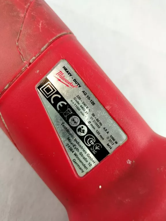 MILWAUKEE AG10-125EK-SZLIFIERKA KĄTOWA 1000W