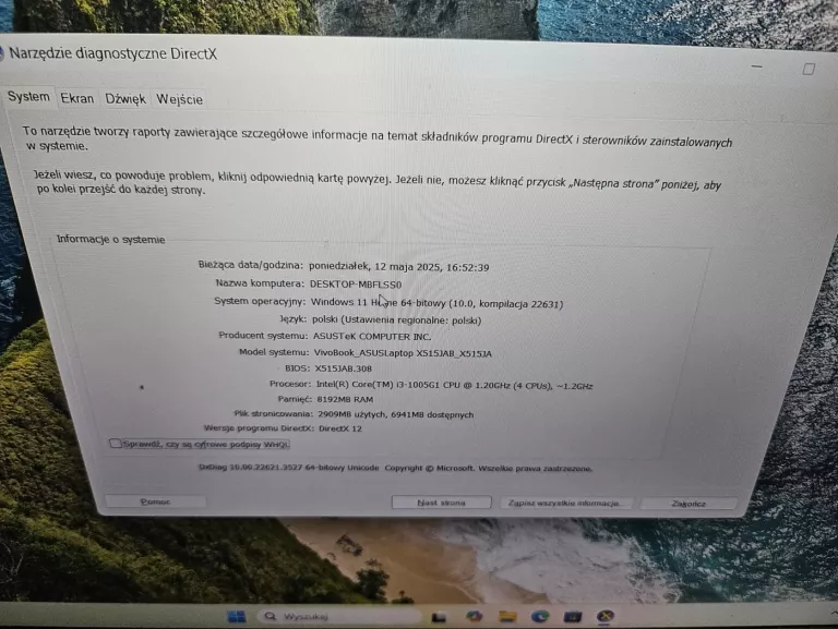 ASUS X515J X515JA-BQ2625W I3-1005G1, 8GB/256GB, WIN 11