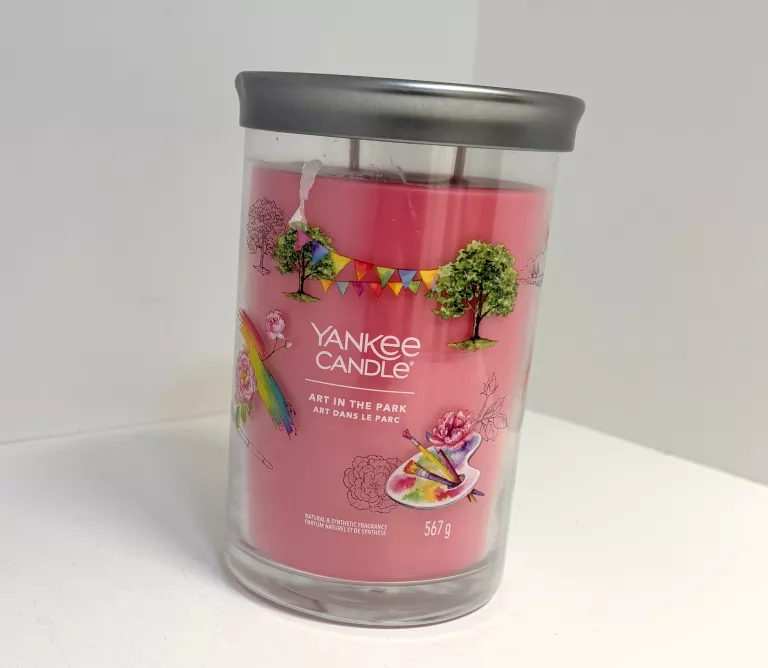 ŚWIECA YANKEE CANDLE SIGNATURE TUMBLER W SZKLE DUŻA ART IN THE PARK 567G