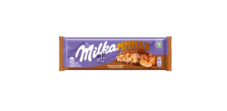 CZEKOLADA MILKA PEANUT CARAMEL 276G DUŻA XXL MLECZNA Z ORZECHAMI I KARMELE