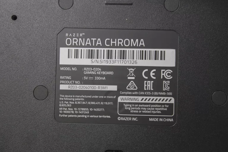 KLAWIATURA RAZER ORNATA CHROMA