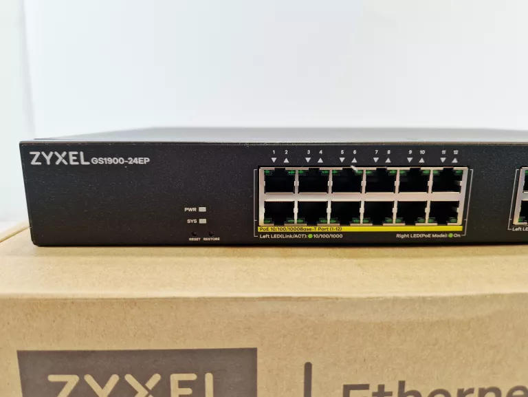 ZYXEL 24-PORTOWY SWITCH | ETHERNET SWITCH | GS1900-24EP | 24 PORTY
