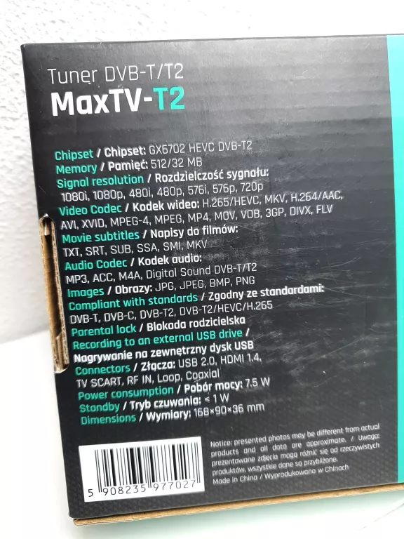 DEKODER MAXCOM MAXTV-T2 PUDELKO