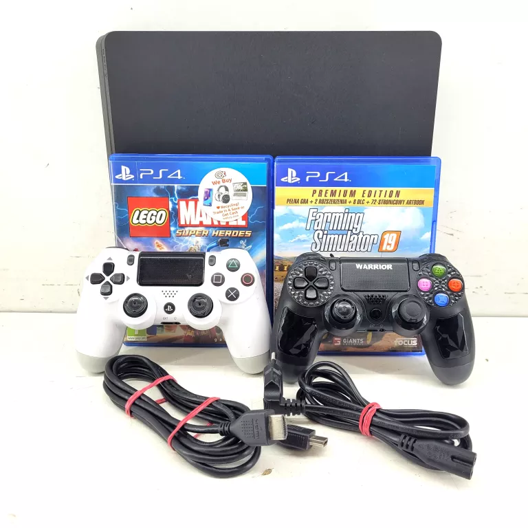 KONSOLA PS4 CUH-2116A 500GB + 2 PADY+ FARMING 19 +LEGO MARVEL + OKABLOWANI