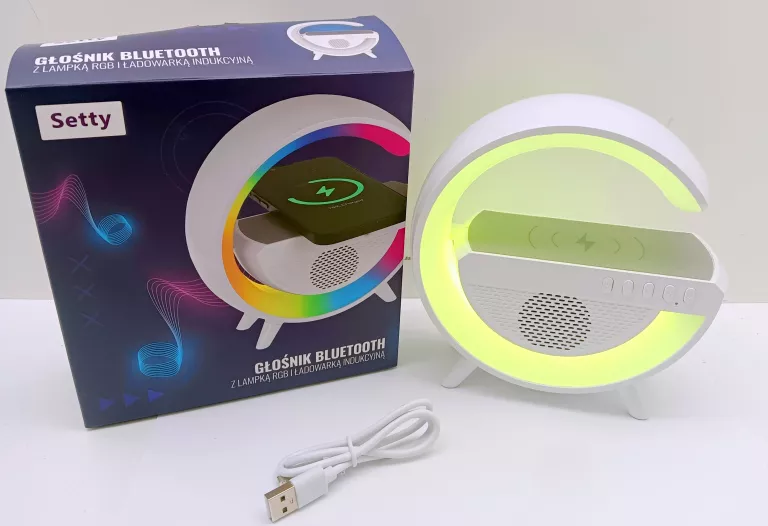 GŁOSNIK BT Z LAMPKA RGB I ŁADOWARKA INDUKCYJNA SETTY
