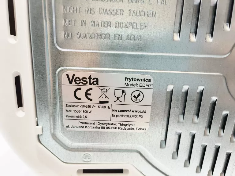 FRYTKOWNICA VESTA EDF01 1800W 2,5L