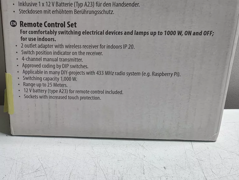 ZESTAW DWÓCH GNIAZD ELEKTRYCZNYCH NA PILOTA BRENNENSTUHL