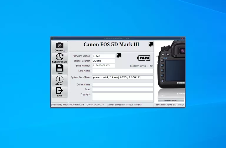 LUSTRZANKA CANON EOS 5D MARK III 22.3MPX PRZEBIEG 22881 KORPUS