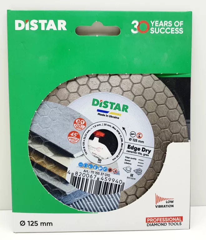 DISTAR EDGE DRY 125 TARCZA DO CIĘCIA POD KĄTEM 45