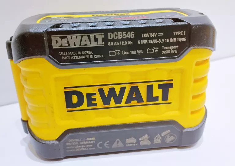AKUMULATOR DEWALT FLEXVOLT DCB546 AKUMULATOR XR 54/18V 6AH