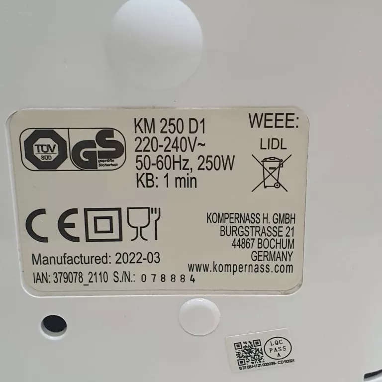 ROBOT KUCHENNY KM 250 D1