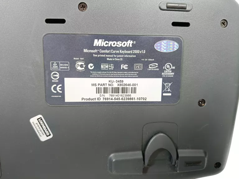 KLAWIATURA MICROSOFT COMFORT CURVE KEYBOARD 2000