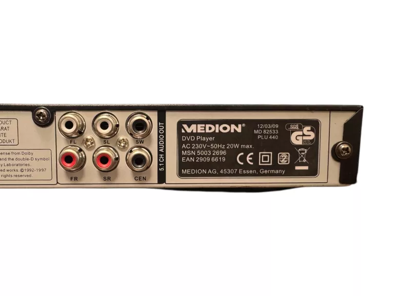 MEDION DVD MD 82533 ODTWARZACZ DVD PLAYER