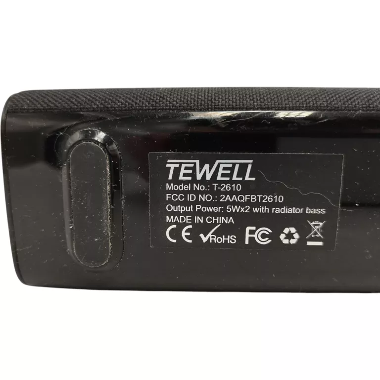 TEWELL T-2610 MINI SOUNDBAR GŁOŚNIK BLUETOOTH PRZENOŚNY DO DOMU 2X5W