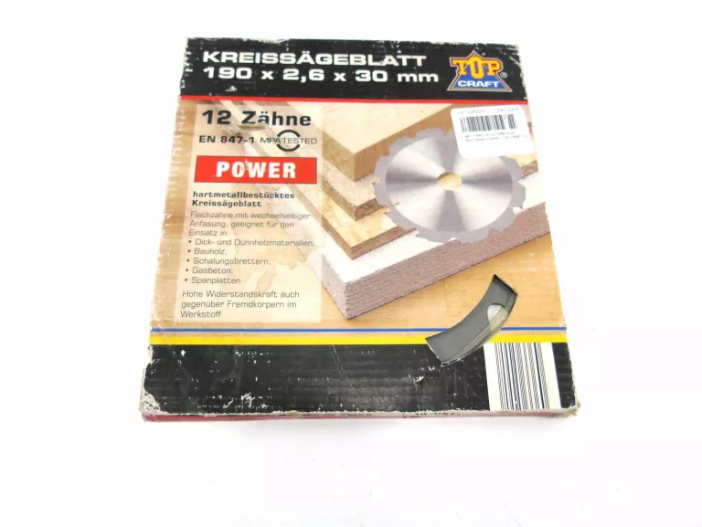 TARCZA DO DREWNA 190X2,6MM X30MM TOP CRAFT N