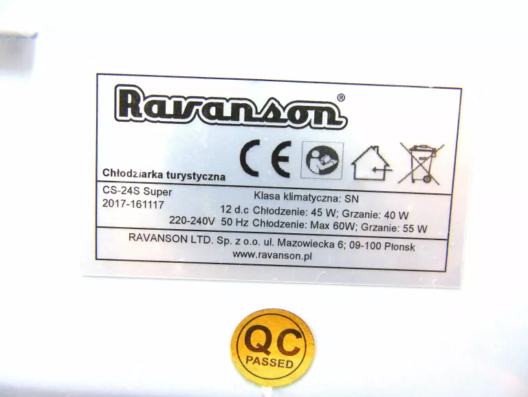 LODÓWKA TURYSTYCZNA RAVANSON CS-24