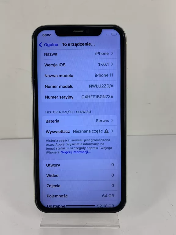 TELEFON IPHONE 11 64GB 77%