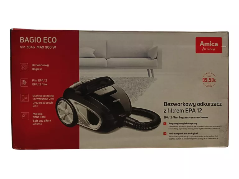 ODKUTZACZ BEZWORKOWY AMICA BAGIO VM 3046 MAX 900W [241014023]