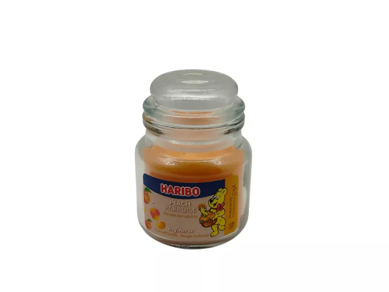 ŚWIECZKA ZAPACHOWA W SZKLE HARIBO 85 G BRZOSKWINIOWY ZAPACH