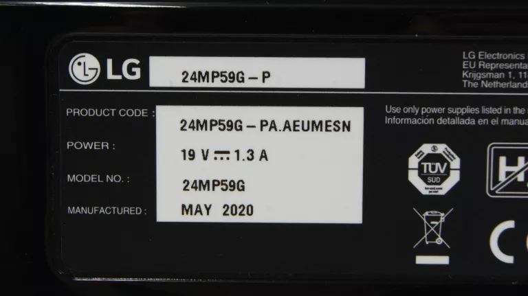 MONITOR LG LED 24" LG 24MP59G-P