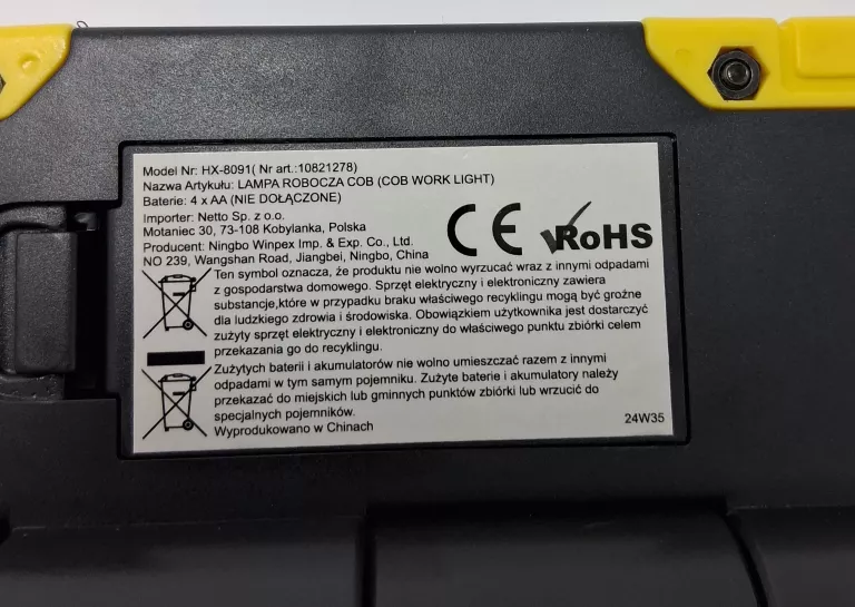 LAMPA ROBOCZA LED TECHLINER NA BATERIE