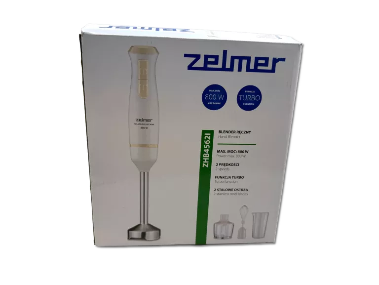 BLENDER RĘCZNY ZELMER PULSAR DELUXE MAX ZHB4562I 800W FUNKCJA TURBO