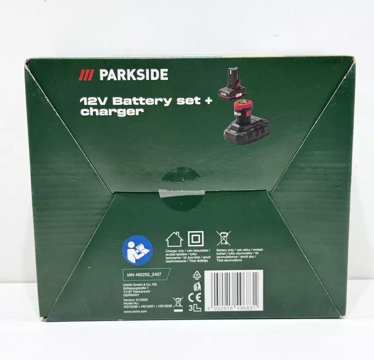 PARKSIDE 2AH BATERIA + 4AH BATERIA + ŁADOWARKA 2.4 - ZESTAW
