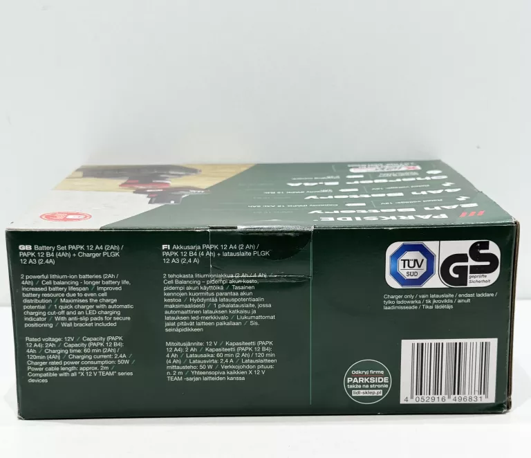 PARKSIDE 2AH BATERIA + 4AH BATERIA + ŁADOWARKA 2.4 - ZESTAW