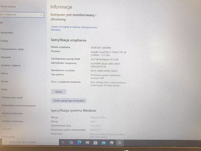 LAPTOP HP PROBOOK 470 G4 FHD I5-7200U 16GB 250GB SSD + 1TB HDD WIN10 PRO