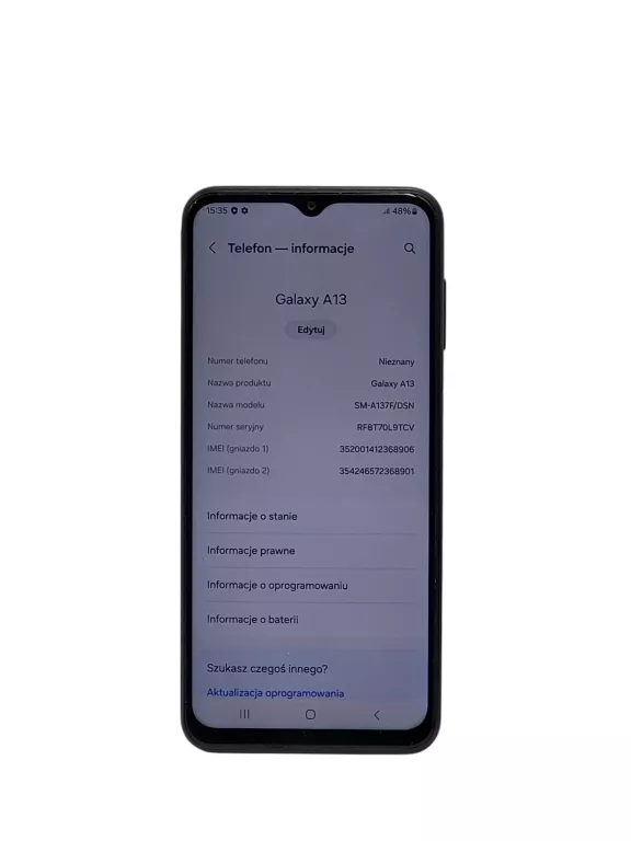 TELEFON SAMSUNG GALAXY A 13 4/64 GB CZARNY