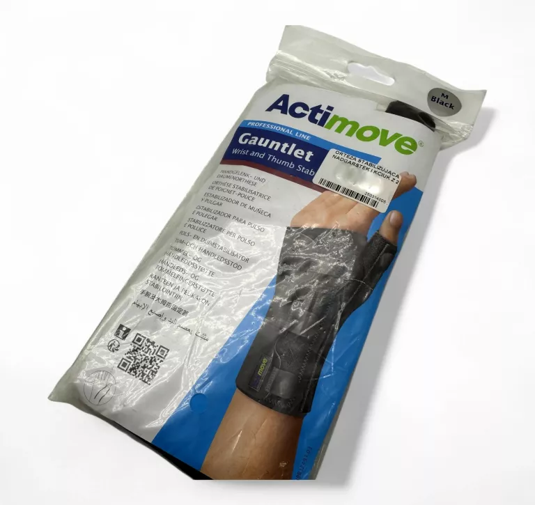 ORTEZA STABILIZUJĄCA NADGARSTEK I KCIUK ACTIMOVE ROZMIAR M CZARNA