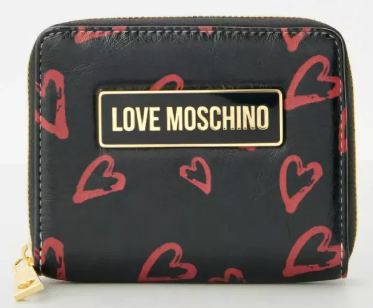 PORTFEL LOVE MOSCHINO CZARNY W SERCA 8054388785679
