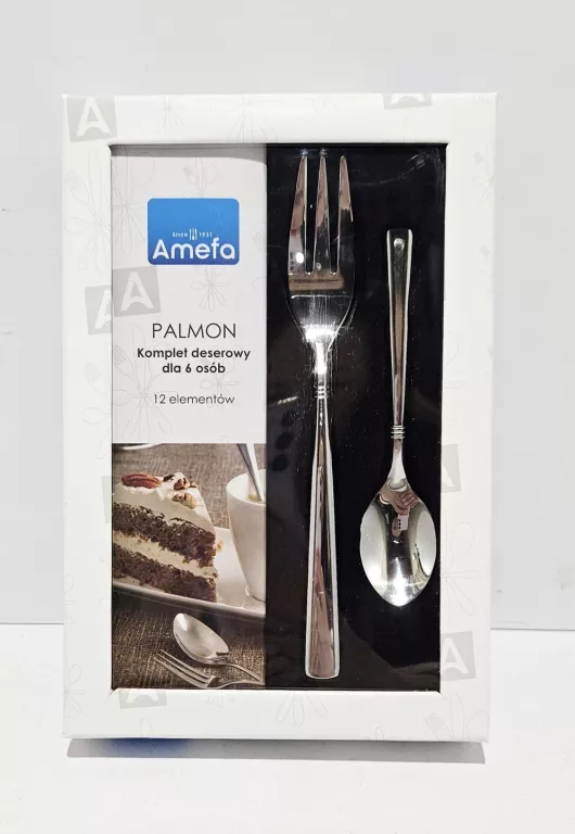 SZTUĆCE AMEFA PALMON KOMPLET DESEROWY DLA 6 OSÓB 12 EL.
