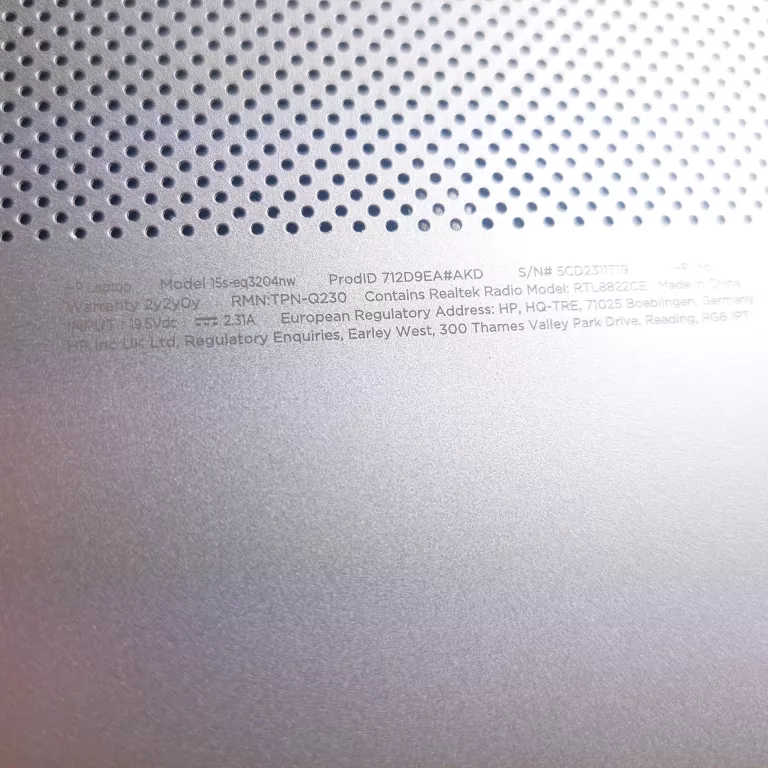 LAPTOP HP 15S-EQ3204NW RYZEN 5 16GB RAM