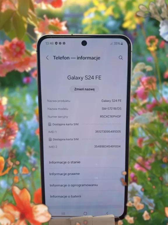 TELEFON SAMSUNG GALAXY S24 FE 8G/128GB KPL/GW:03.01.25 (PLAY-RATY)