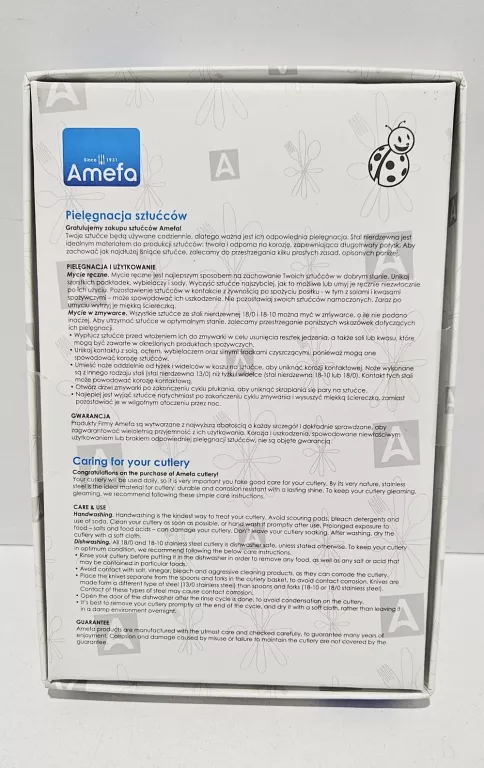 SZTUĆCE AMEFA PALMON KOMPLET DESEROWY DLA 6 OSÓB 12 EL.