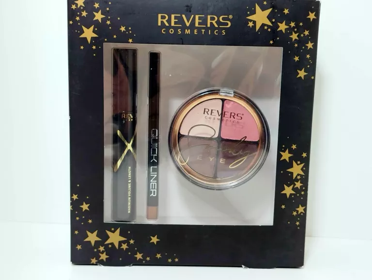 REVERS COSMETICS - SMOKY EYE - BROWN ZESTAW: TUSZ DO RZĘS + KREDKA + CIENI