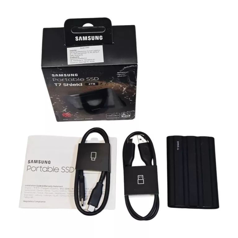 DYSK ZEWNĘTRZNY SSD SAMSUNG T7 SHIELD 2TB WODOODPORNY