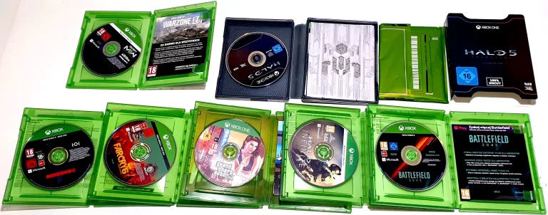 ZESTAW 7 GIER XBOX SERIES X/ONE HITMAN 3 CALL OF DUTY MW 2 HALO 5 HALO INF