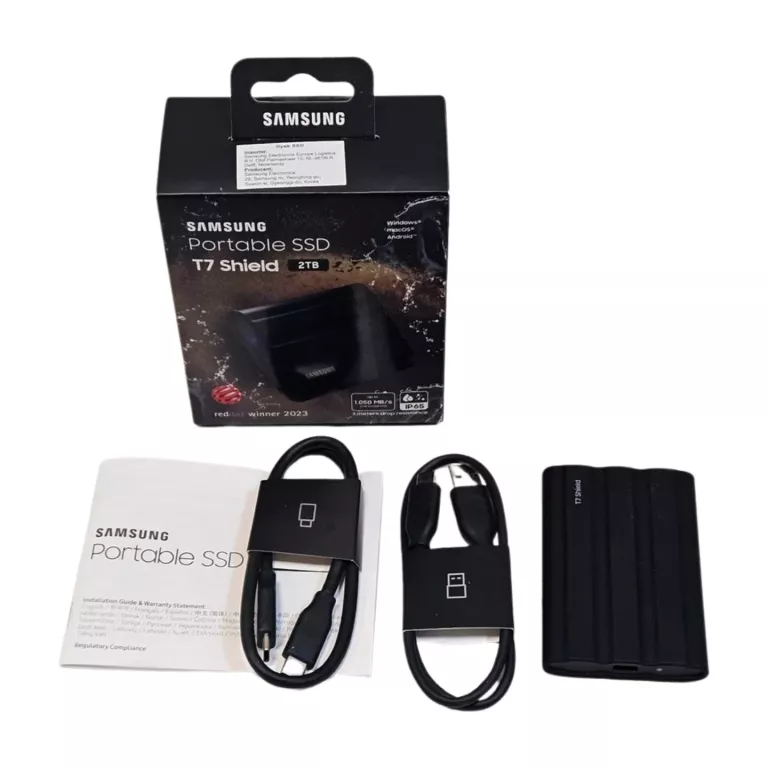 DYSK ZEWNĘTRZNY SSD SAMSUNG T7 SHIELD 2TB WODOODPORNY