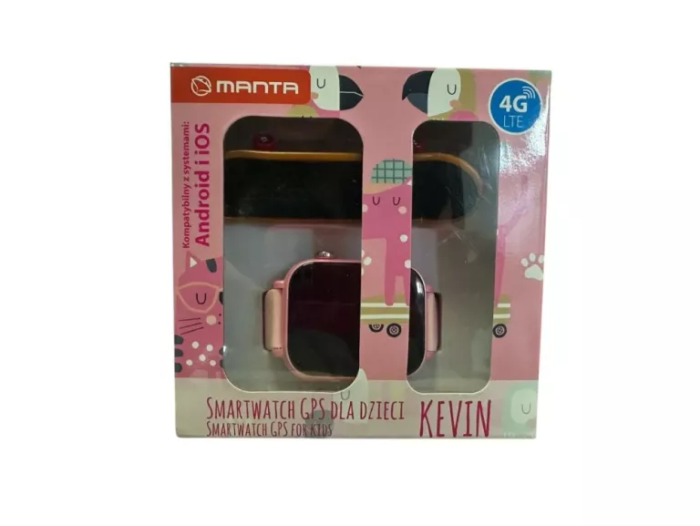 MANTA SMARTWATCH GPS DLA DZIECI KEVIN SWK02PK RÓŻOWY