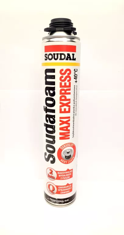 SOUDAL MAXI EXPRESS PIANKA MONTAŻOWA PISTOLET 870M